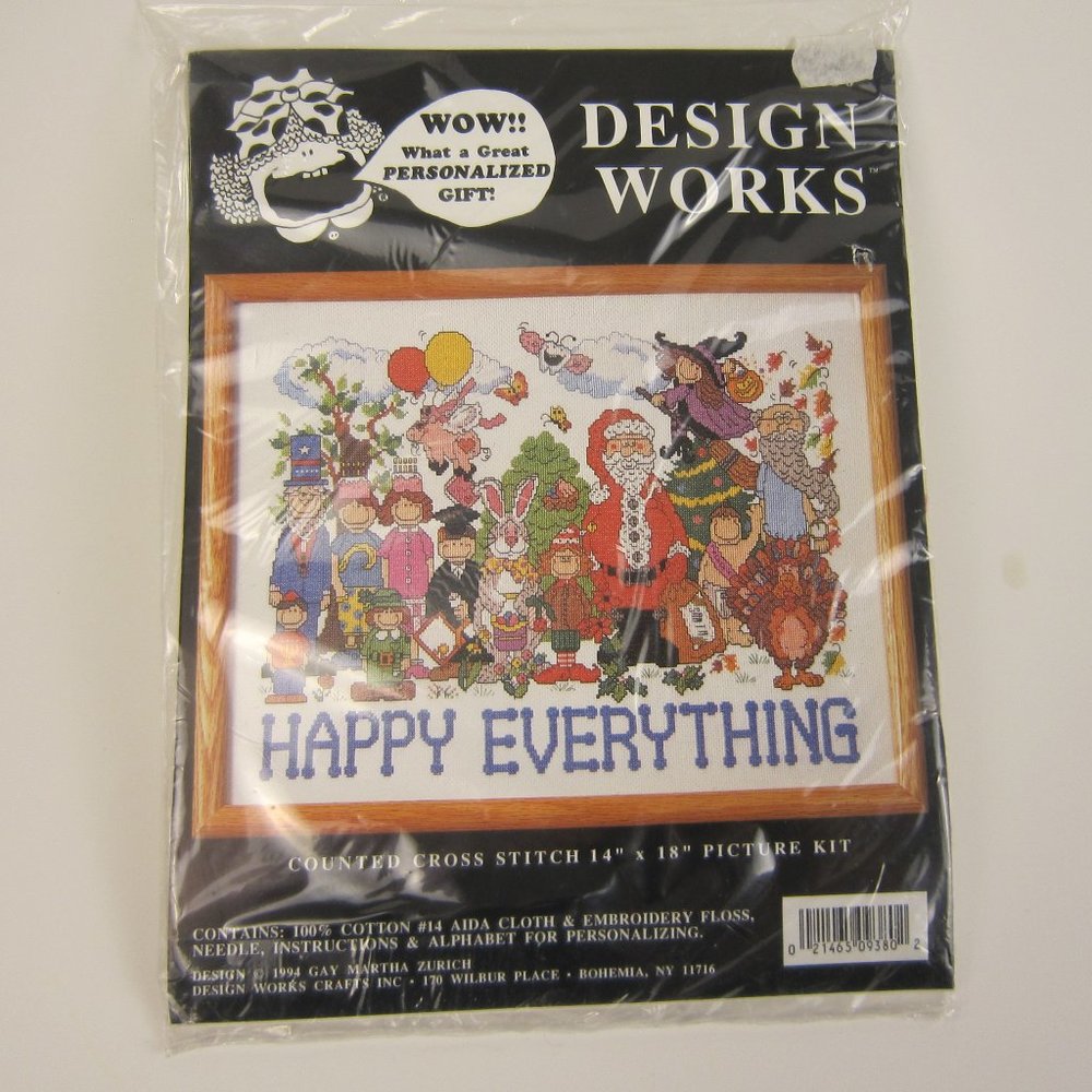 1994 Design Works #9380 Happy Everything All Holidays Counted Cross Stitch - NEW
